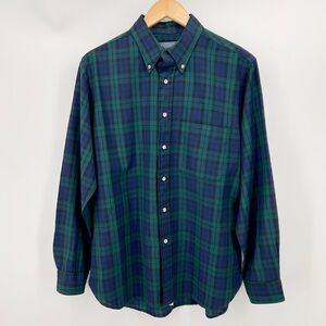 Vtg Pendleton Sir Pendleton Wool Button Up Shirt L Blackwatch Tartan Green Blue